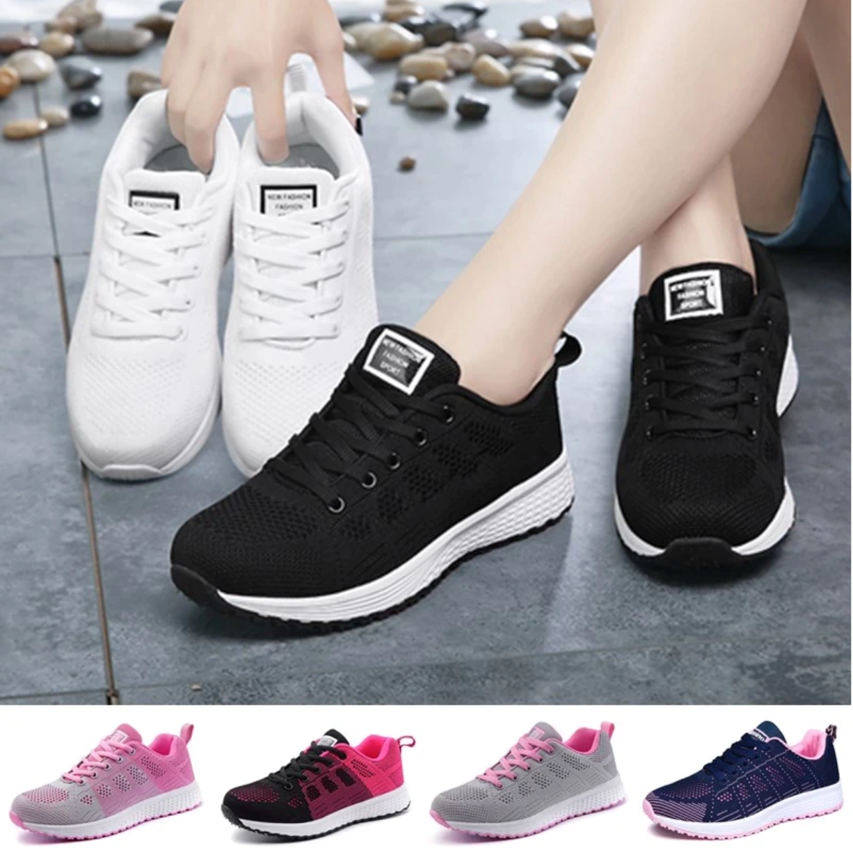 Zapatillas deportivas ligeras correctoras ortopédicas para mujer