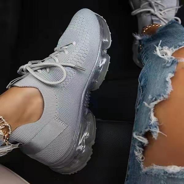 Zapatillas cómodas con amortiguación de aire para mujer, transpirables y para caminar y correr.
