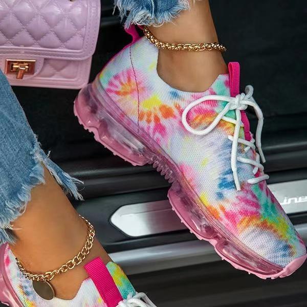 Zapatillas cómodas con amortiguación de aire para mujer, transpirables y para caminar y correr.