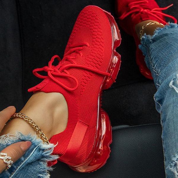 Zapatillas cómodas con amortiguación de aire para mujer, transpirables y para caminar y correr.