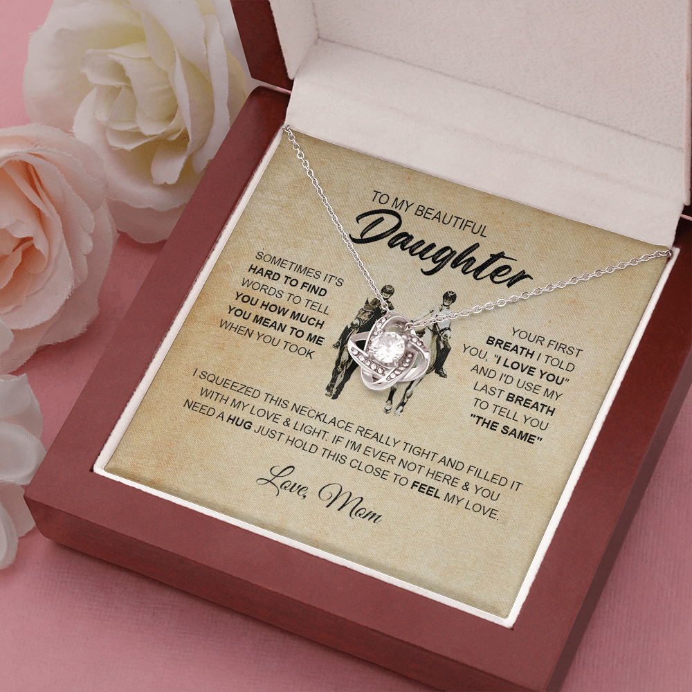 Para mi hermosa hija | Collar de nudo de amor