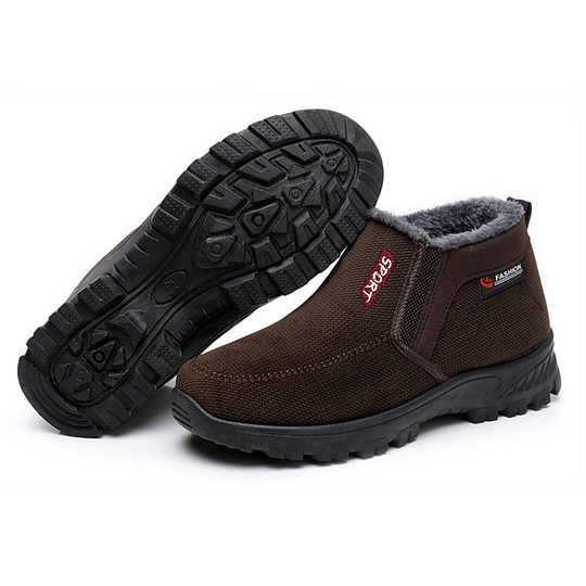 (⏰LIQUIDACIÓN 50% DE DESCUENTO) Zapatos impermeables, antideslizantes y cálidos para hombre, de invierno 2024, con soporte de arco y puntera ancha para caminar