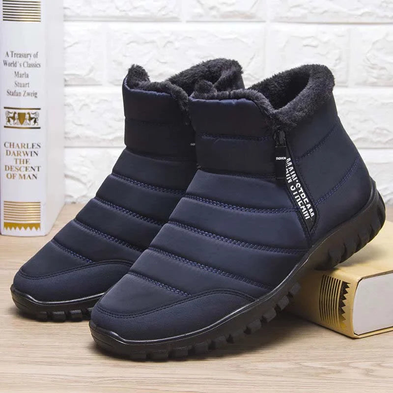 (⏰Descuento por tiempo limitado 45% de descuento) Botas de nieve impermeables con soporte de tobillo para hombre 