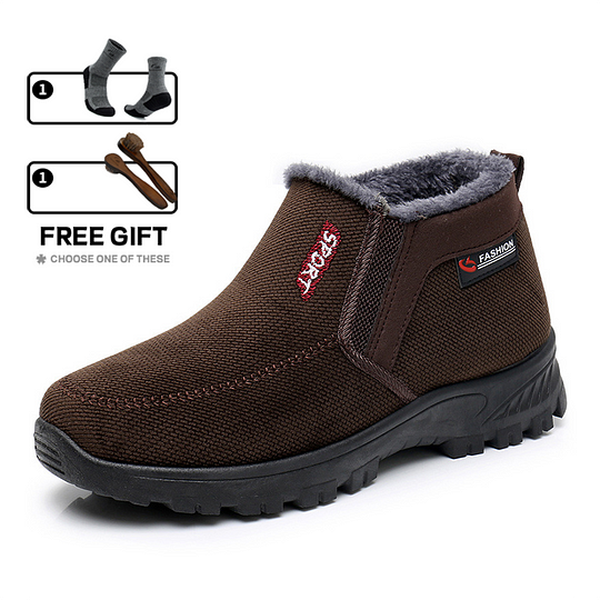 (⏰LIQUIDACIÓN 50% DE DESCUENTO) Zapatos impermeables, antideslizantes y cálidos para hombre, de invierno 2024, con soporte de arco y puntera ancha para caminar