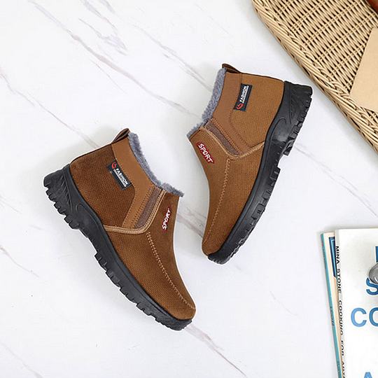 (⏰LIQUIDACIÓN 50% DE DESCUENTO) Zapatos impermeables, antideslizantes y cálidos para hombre, de invierno 2024, con soporte de arco y puntera ancha para caminar