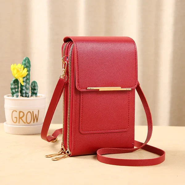 HOT SALE 45%🔥Anti-Theft RFiD Touch Screen Leather Shoulder Bag