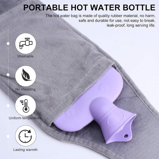 Bolsa de agua caliente recargable con cinturón de peluche [Ajuste universal] ¡Oferta navideña del 49%!