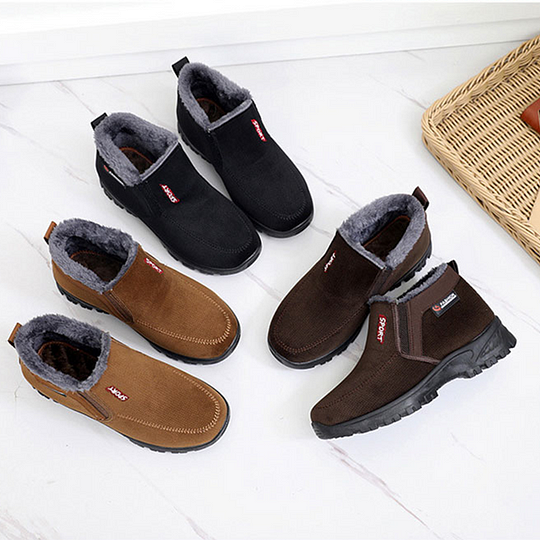 (⏰LIQUIDACIÓN 50% DE DESCUENTO) Zapatos impermeables, antideslizantes y cálidos para hombre, de invierno 2024, con soporte de arco y puntera ancha para caminar