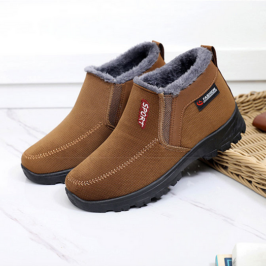 (⏰LIQUIDACIÓN 50% DE DESCUENTO) Zapatos impermeables, antideslizantes y cálidos para hombre, de invierno 2024, con soporte de arco y puntera ancha para caminar