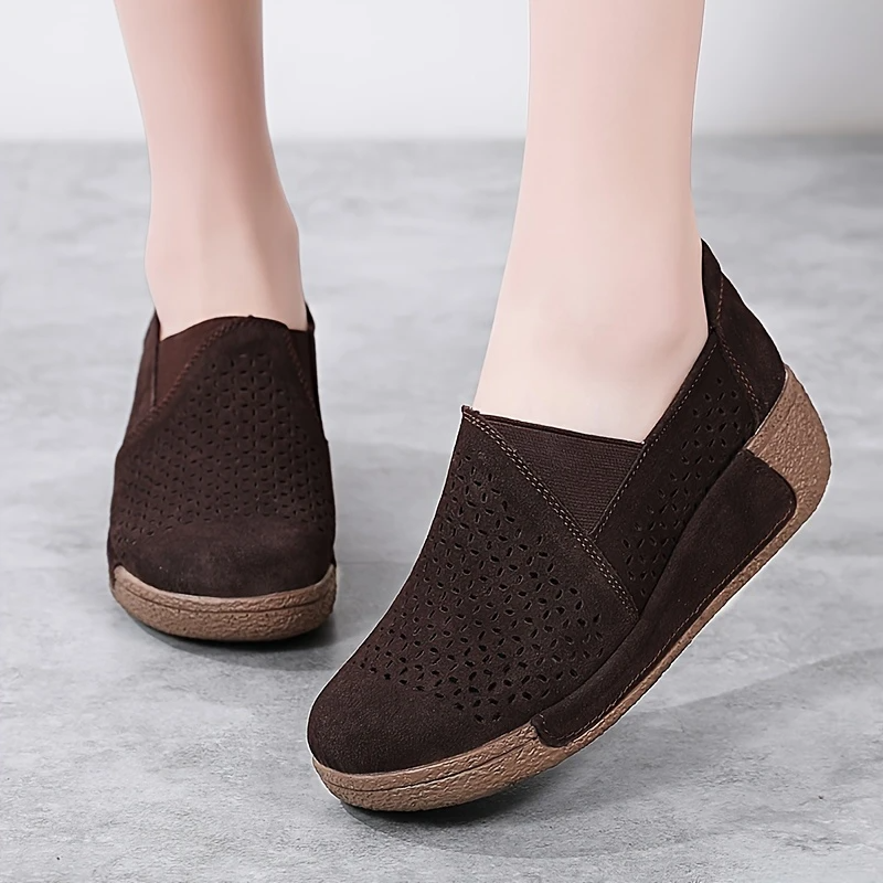 Spring & Summer 50% Off💝 Women’s Orthopedic Flats Platform Walking Shoes, Comfort Leather Loafers