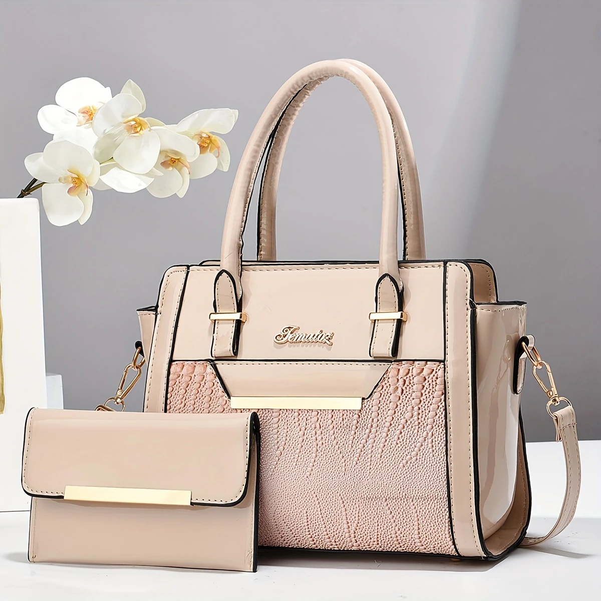 Promoción anticipada para el Día de la Madre: 49 % de descuento ❤️Bolsos tote con estampado de cocodrilo brillante para mujer