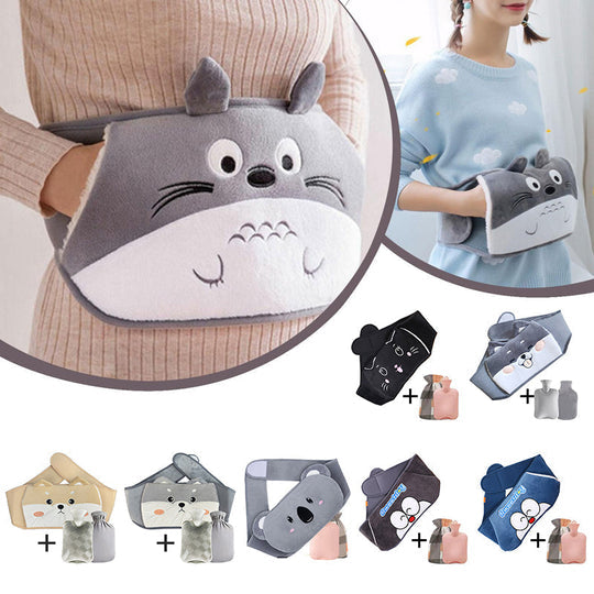 Bolsa de agua caliente recargable con cinturón de peluche [Ajuste universal] ¡Oferta navideña del 49%!
