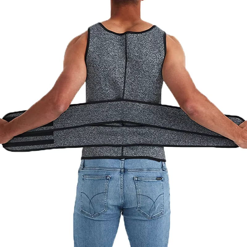 HeatZone™ Men’s Adjustable Double Belt Vest Shapewear
