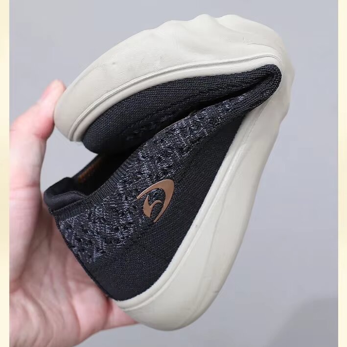 Women's Non-Slip Breathable Walking Sneakers – Soft, Thick Sole Loafers