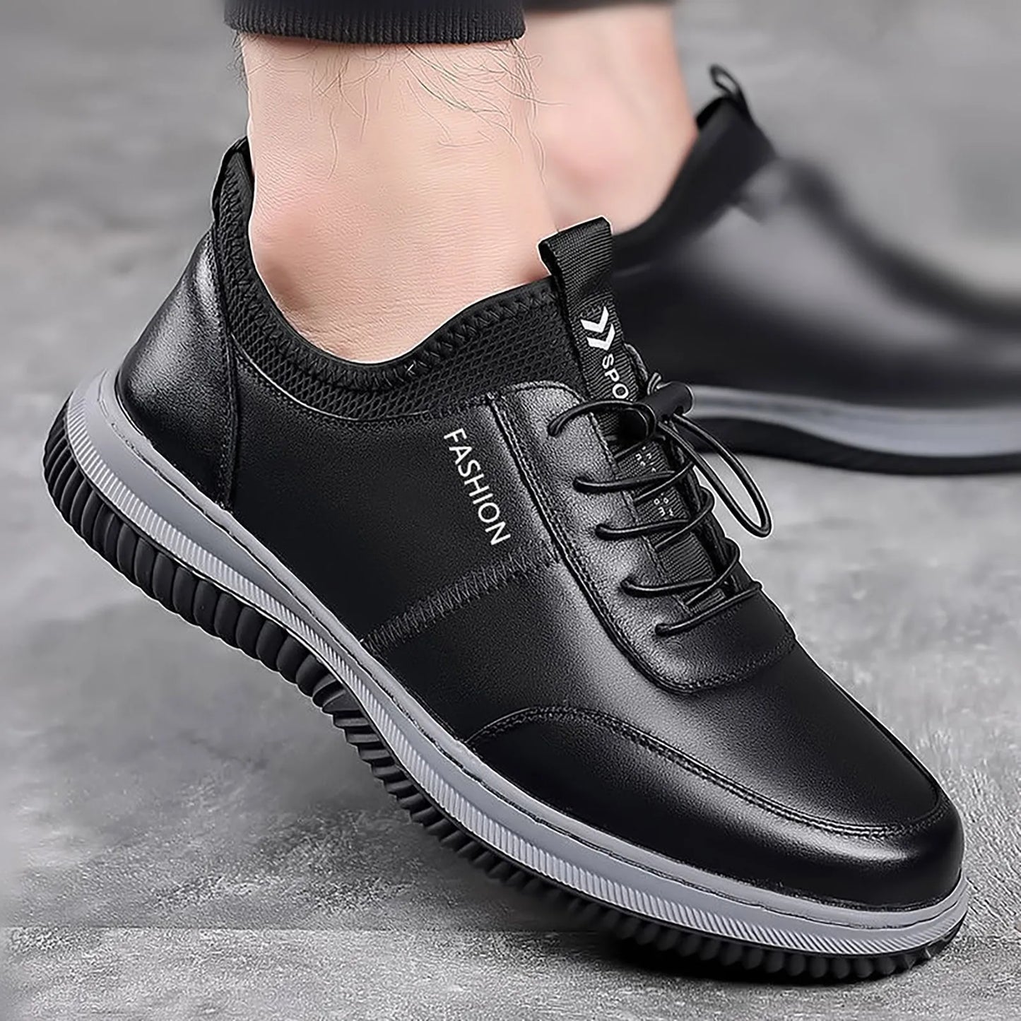 Zapatillas ortopédicas de cuero cómodas para hombre 