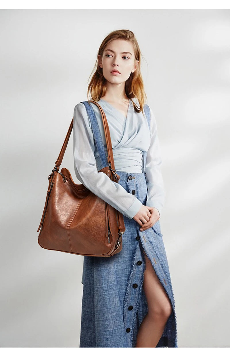 Bolsos cruzados de cuero para mujer - Juego de 3