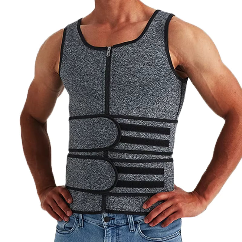 HeatZone™ Men’s Adjustable Double Belt Vest Shapewear