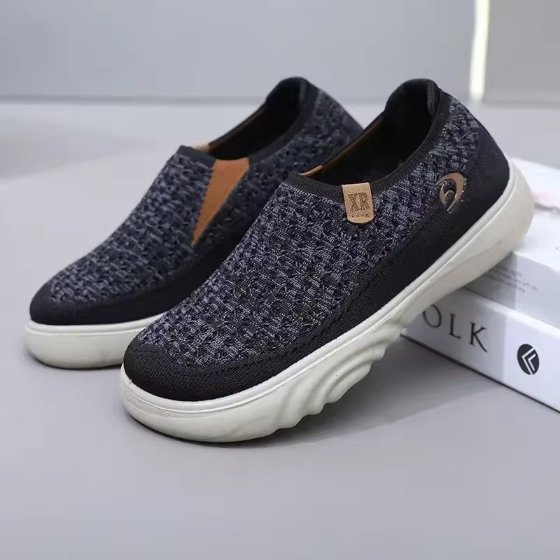 Women's Non-Slip Breathable Walking Sneakers – Soft, Thick Sole Loafers