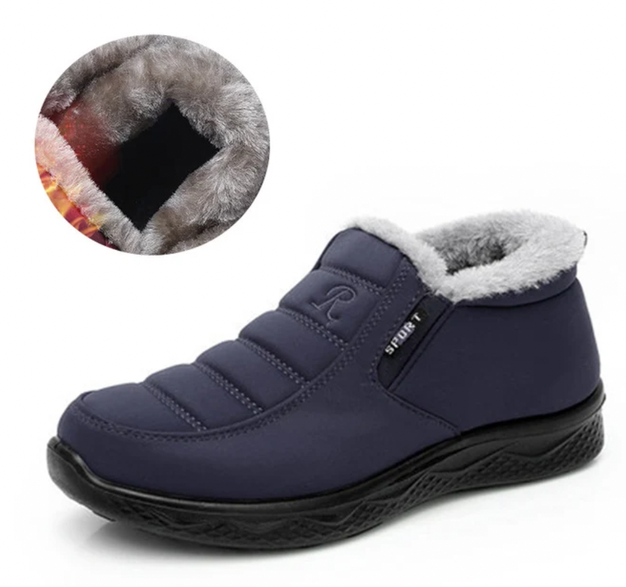 Botas de felpa impermeables y antideslizantes de invierno para mujer [Ancho ancho]