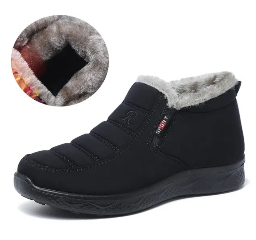 Botas de felpa impermeables y antideslizantes de invierno para mujer [Ancho ancho]