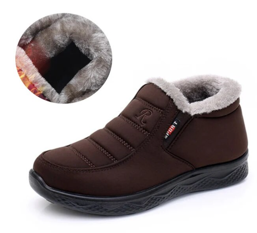 Botas de felpa impermeables y antideslizantes de invierno para mujer [Ancho ancho]