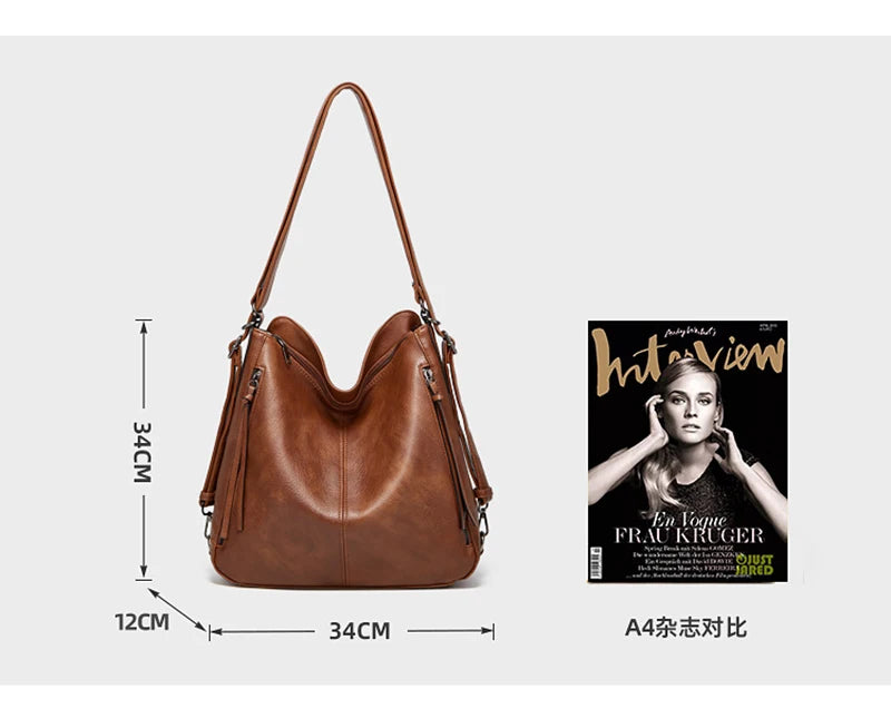 Bolsos cruzados de cuero para mujer - Juego de 3