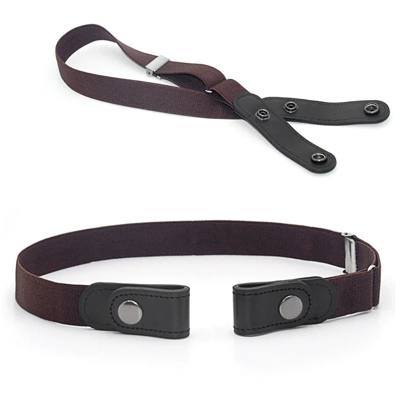Cinturón sin hebilla, cinturón invisible para pantalones vaqueros de cintura alta para hombres y mujeres.