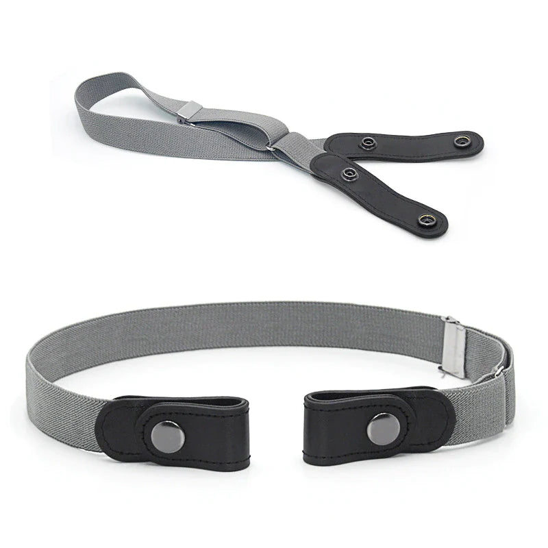 Cinturón sin hebilla, cinturón invisible para pantalones vaqueros de cintura alta para hombres y mujeres.