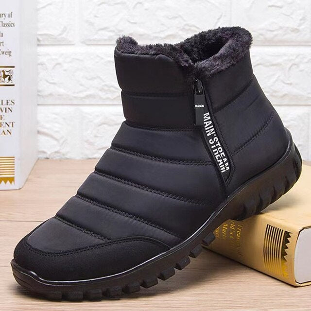 (⏰Descuento por tiempo limitado 45% de descuento) Botas de nieve impermeables con soporte de tobillo para hombre 