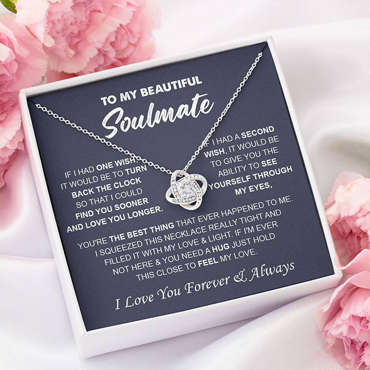 Regalo para tu alma gemela: un abrazo, un nudo de amor para tu esposa o novia.