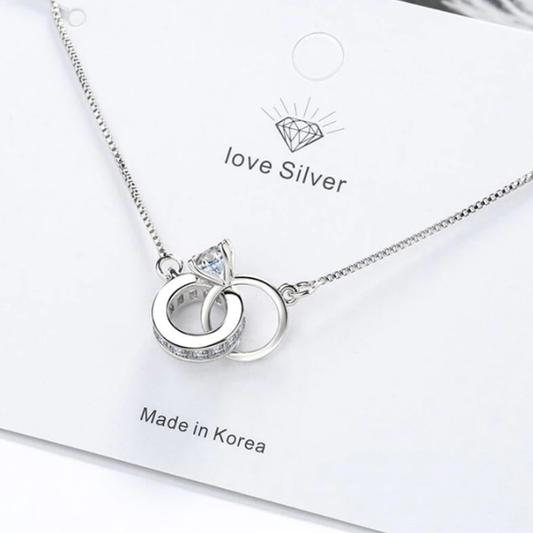 Pulseras con dijes geométricos de corazón y doble círculo