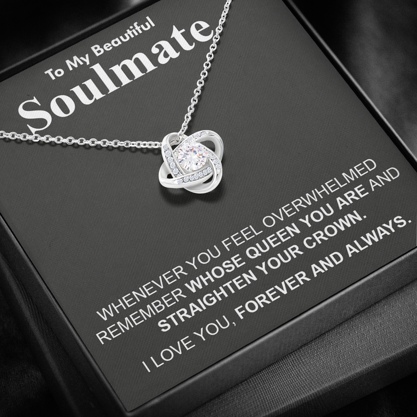 Para mi hermosa alma gemela - Siempre que lo sientas - Collar de nudo de amor
