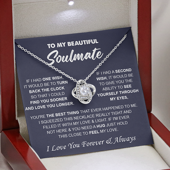 Regalo para tu alma gemela: un abrazo, un nudo de amor para tu esposa o novia.