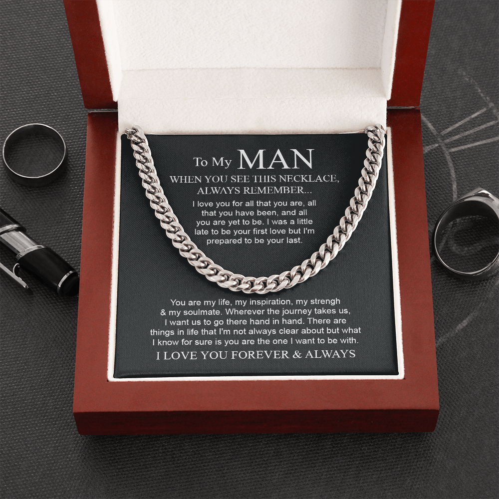 Para mi hombre: Quiero estar contigo | Collar de cadena de eslabones cubanos [SHO]