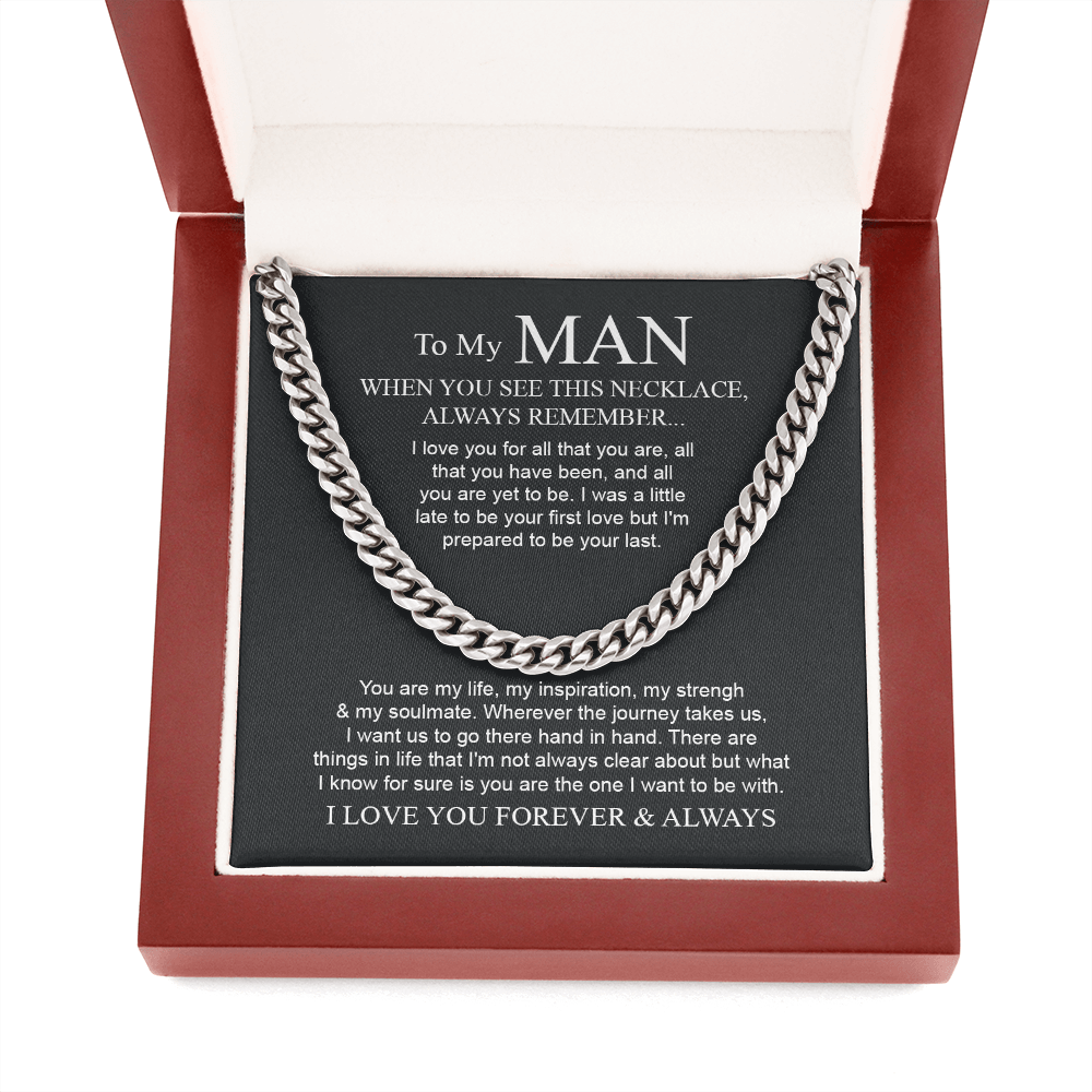 Para mi hombre: Quiero estar contigo | Collar de cadena de eslabones cubanos [SHO]